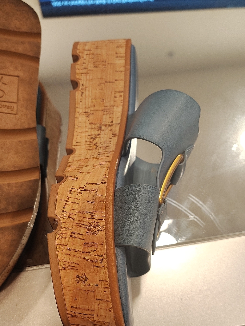 Franco Sarto Blue Sandals with Elegant Design - Picture 6 of 9